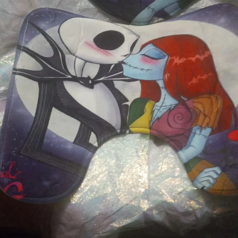 The Nightmare Before Christmas Themed Toilet Lid Cover And Rug